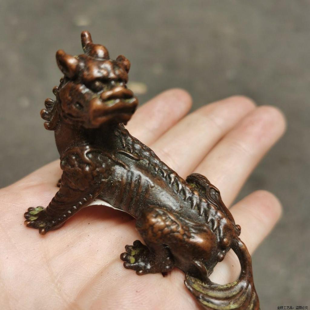 Estilo Retro sólido Ksitigarbha Bodhisattva montagem ouvir ornamentos de besta mítica antiquado casa Feng Shui decoração