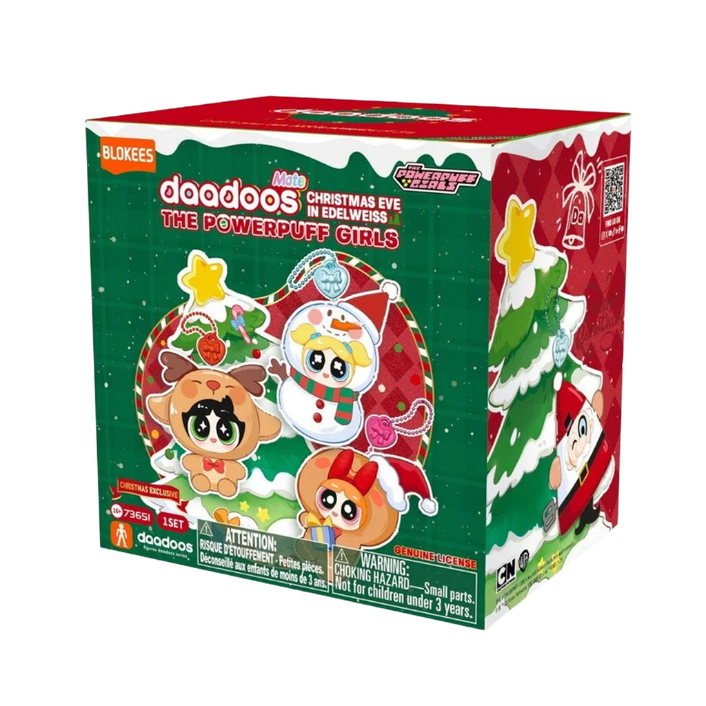 Boneco Articulado Montável Blokees Powerpuff Girls Daadoos Mate Christmas Model Kit 6 em 1