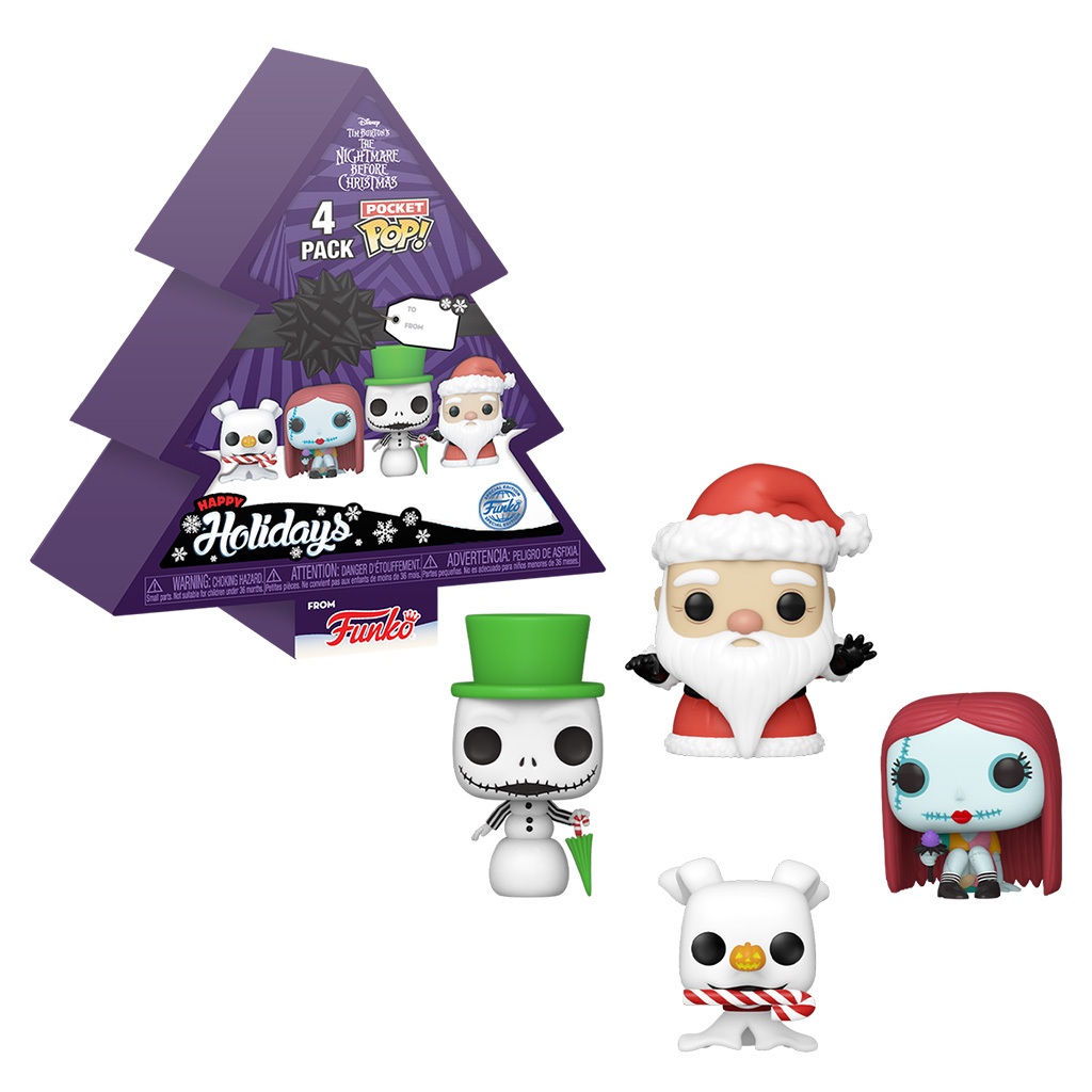 FUNKO POP POCKET DINEY THE NIGHTMARE BEFORE CHRISTMAS 4PACK 73911 NOVO ORIGINAL