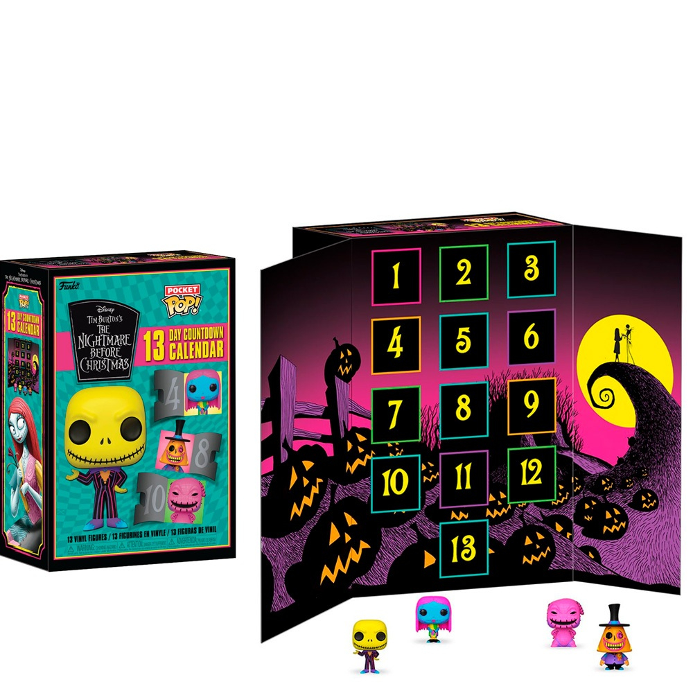 CALENDÁRIO FUNKO POP POCKET CALENDAR DISNEY - THE NIGHTMARE BEFORE CHRISTMAS 2022 (BLACKLIGHT) NOVO ORIGINAL