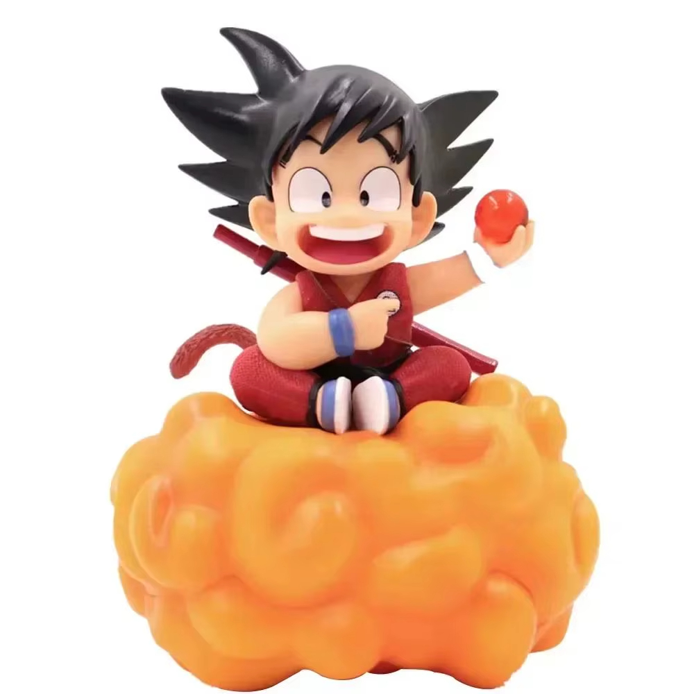 Son Goku Na Nuvem Action Figure Miniatura Colecionavel Sorridente Alegria Resistente Anime Cor Viva
