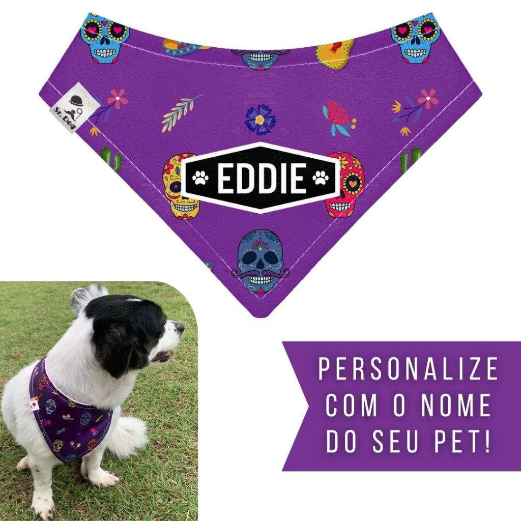 Bandana Pet Personalizada Sr. Dog - Estampa SM03