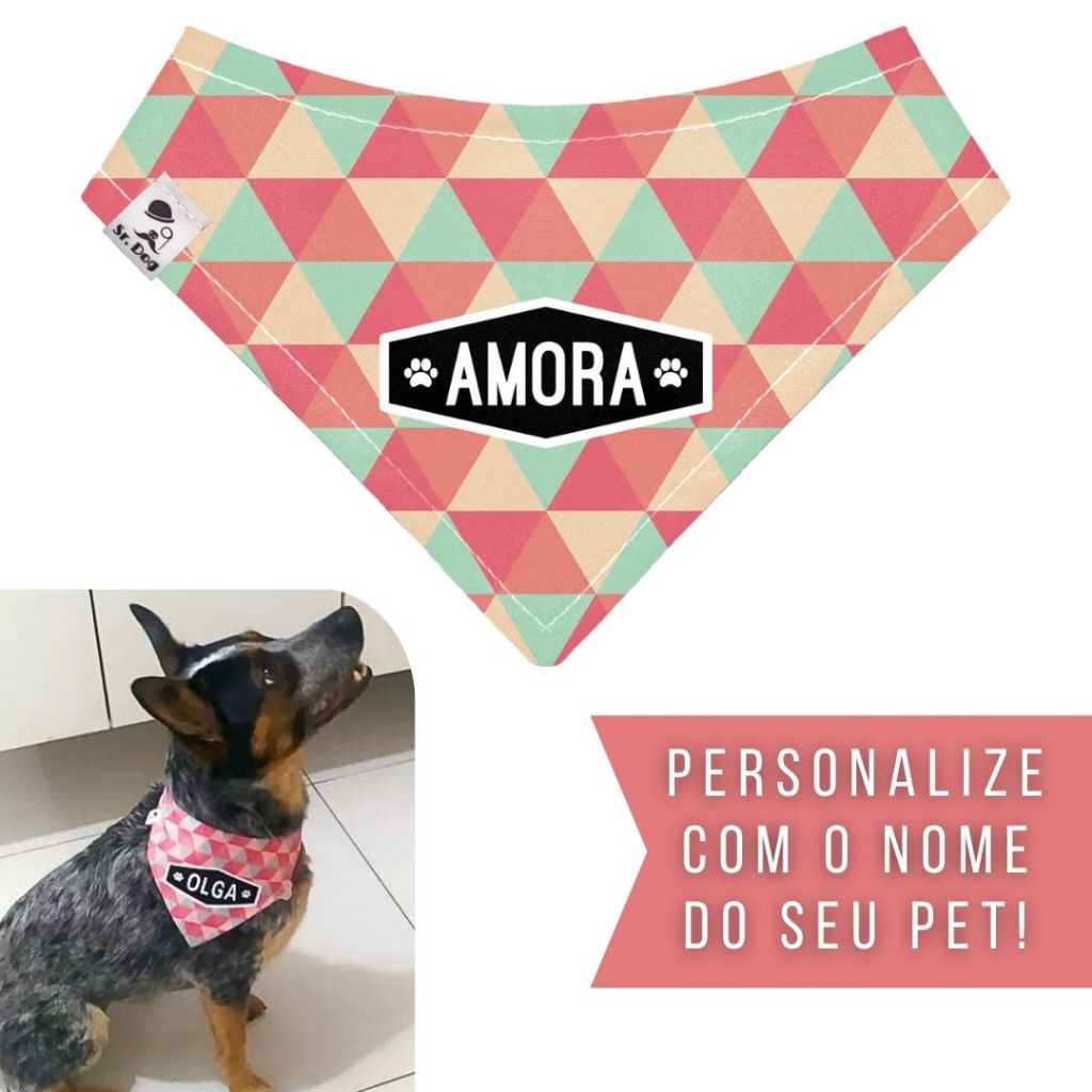 Bandana Pet Personalizada Sr. Dog - Estampa TC03