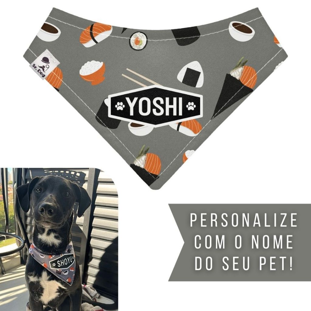 Bandana Pet Personalizada Sr. Dog - Estampa KS01