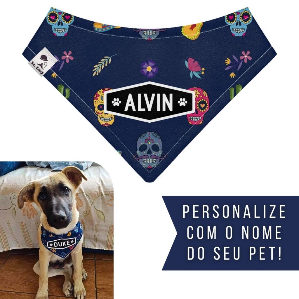 Bandana Pet Personalizada Sr. Dog - Estampa SM01