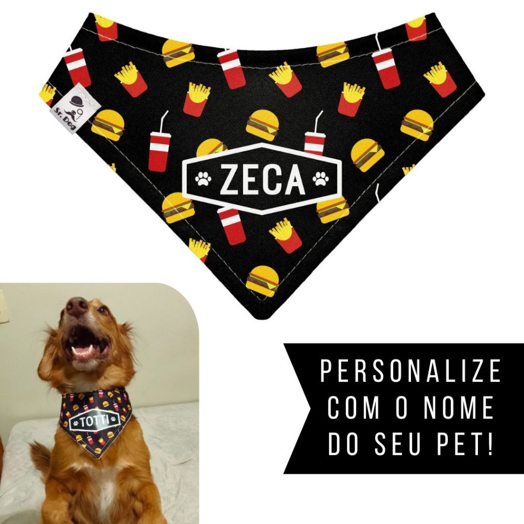 Bandana Pet Personalizada Sr. Dog - Estampa KB01