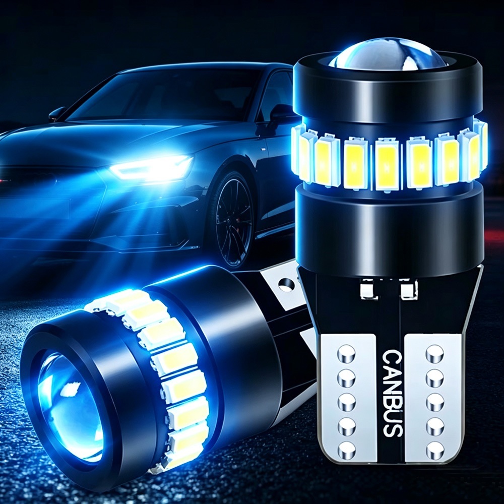 2 Unidades T10 W5W CANBUS Lâmpada LED 194 168 Luz Interior Do Carro Sem Erros Super Brilhante 3014 SMD Lente Projetor Da