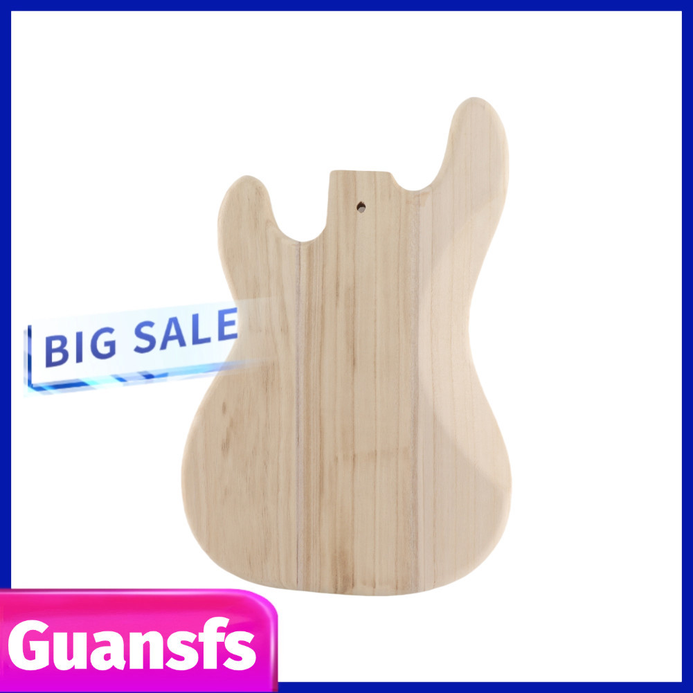 Guansfs.br Corpo de guitarra elétrica inacabado Sycamore Wood Blank para baixo estilo PB Peças DIY Pré-perfurados e