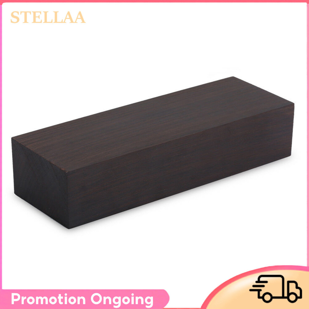 Stellaa Drfeify Ebony Wood Blank 2 peças DIY Madeira Madeira Lidar com material de placa com superfície lisa para