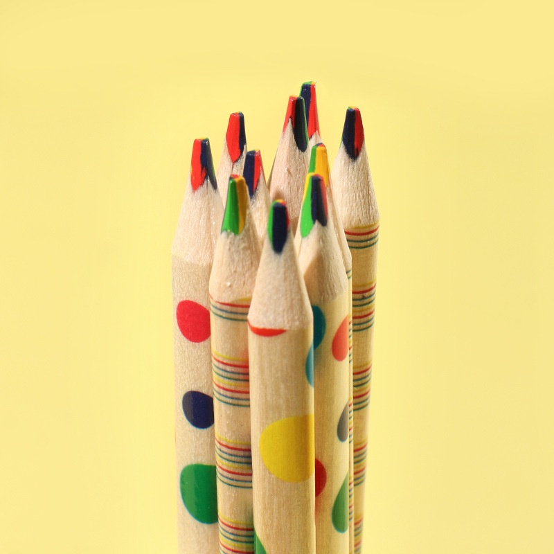 1/5pcs DIY Lápis Colorido De Madeira Arco-íris Lápis Cor para Crianças Escola Graffiti Desenho Pintura DIY Wooden Colored Pencil Wood Rainbow Color Pencil for Kid School Graffiti Drawing Painting