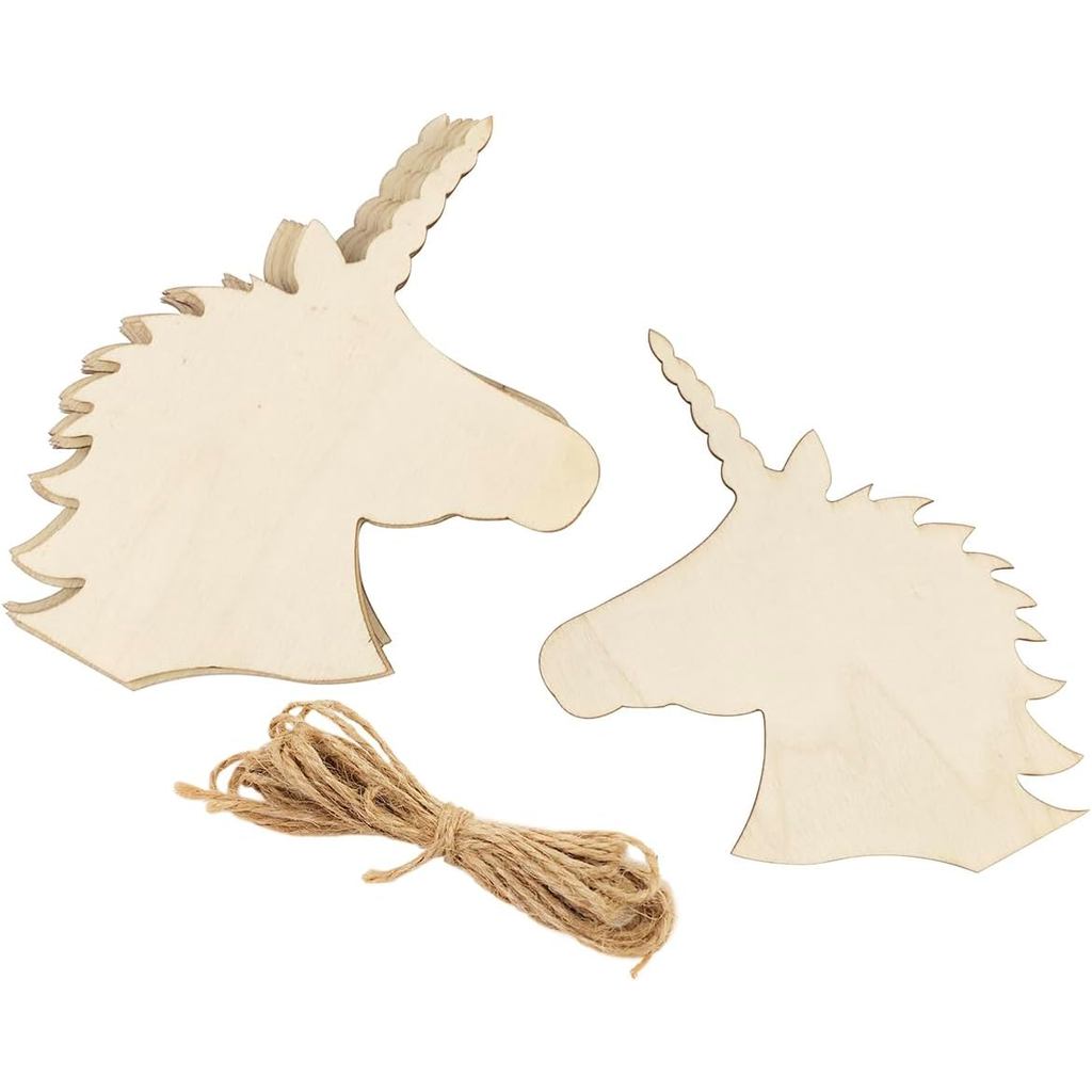 30 Pack 4 Inch Wood Unicorn Crafts Unfinished Wood Unicorn Cutouts Wooden Unicorn Hanging Ornaments DIY Craft Gi