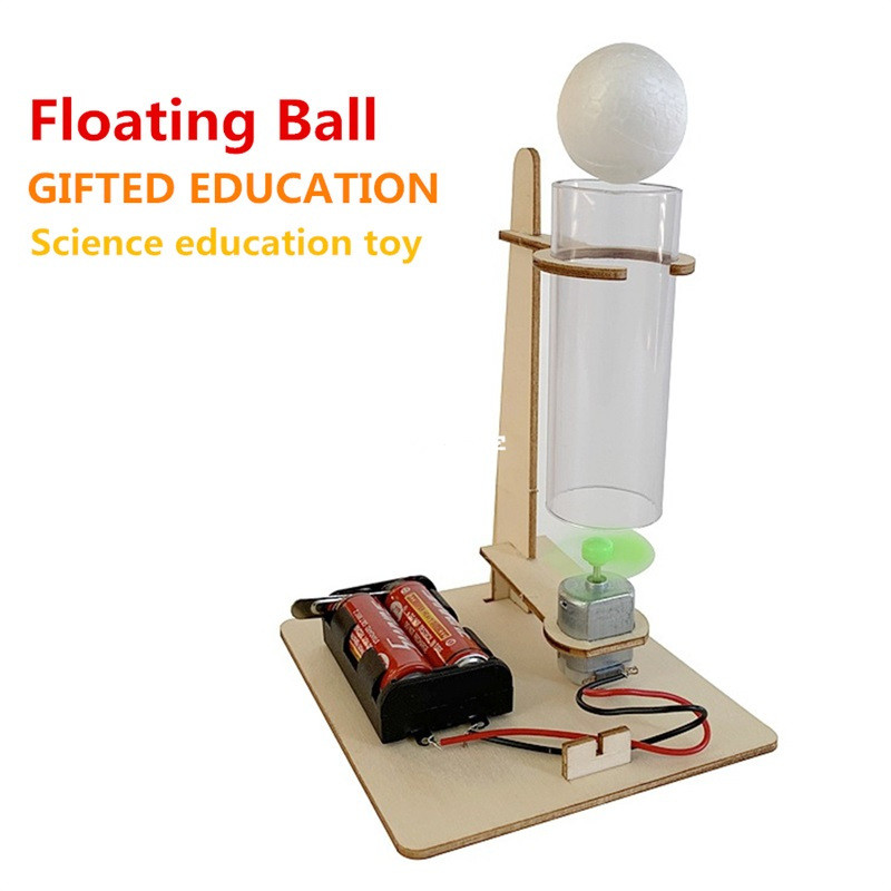 GIFTED EDUCATION Science Toy Interessante DIY Wood Kits De Experiências Científicas Educacionais De Bola Flutuante Eletr