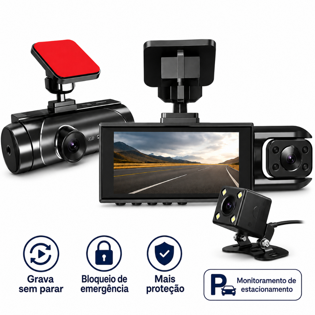 Premium Dual Lens Wifi Hd Car Dvr Camera + Rear V9 Approved/ with NF