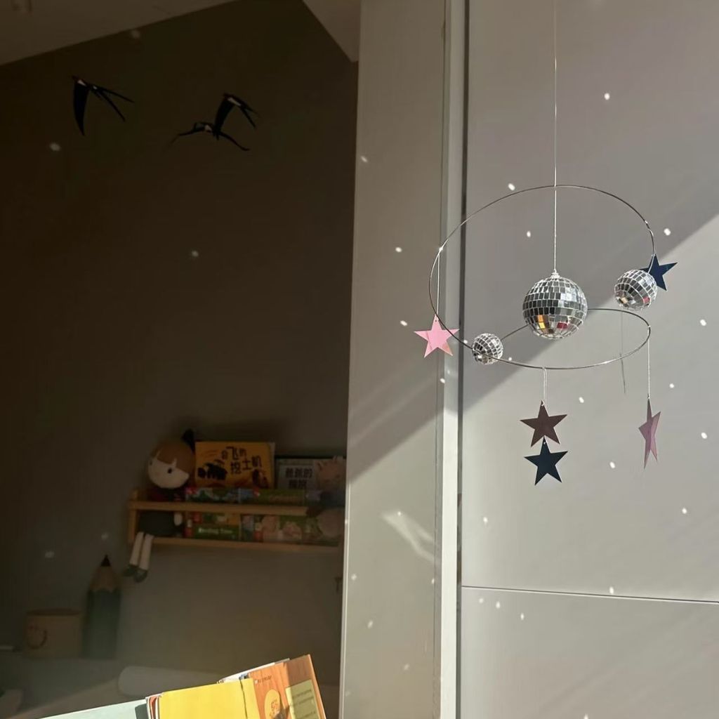 Ornamento Refletivo de Céu Noturno Estrelado, Kit de Materiais DIY, Presente, Apanhador de Luz Solar, Pingente de Planet