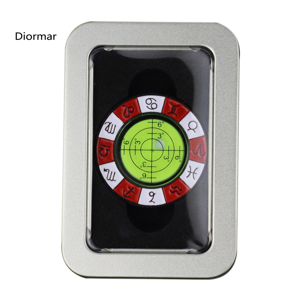 Golf Green Reader with Box Compact Iron Magnetic Ball Marker High Precision Level Bubble Tool Putting for Golfers