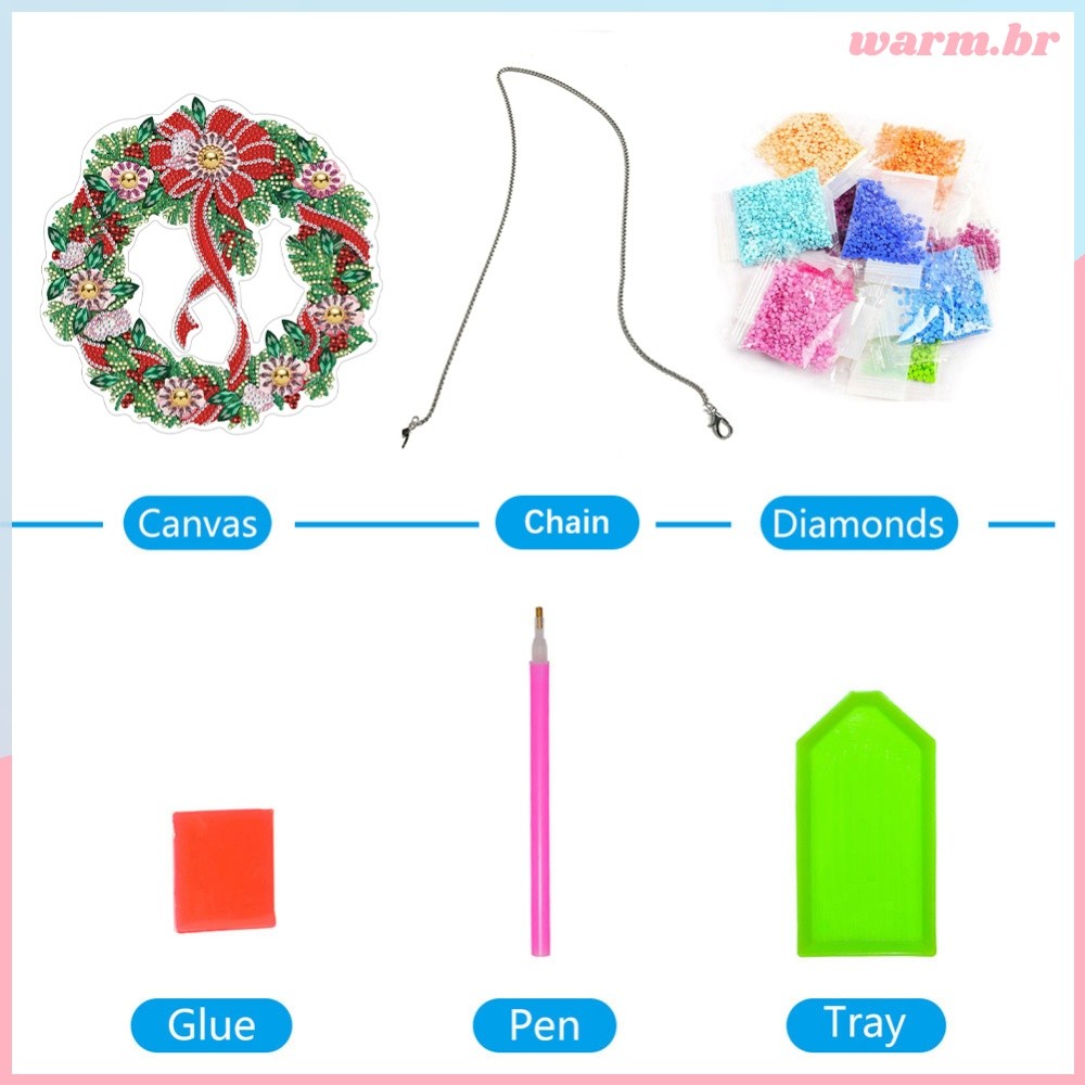 5D DIY Full Drill Garland Criativo Natal Kit De Guirlanda De Cristal Em Formato Especial [waroom.br]