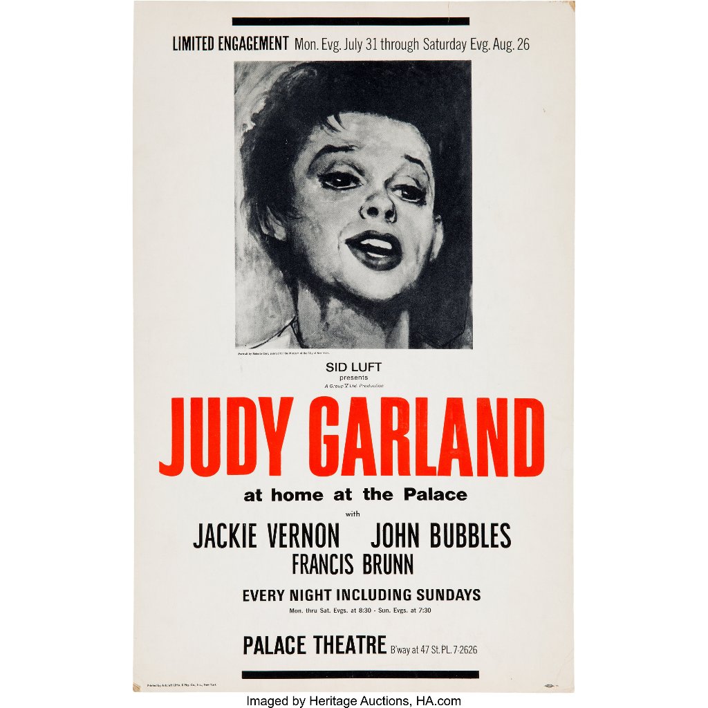 Pôster retrô   -   Judy Garland 1967  -   Decora  -   33 Cm X 48 Cm