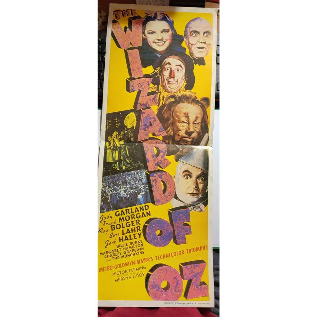 Pôster Mágico de Oz Wizard of Oz Judy Garland Filme Clássico Vintage