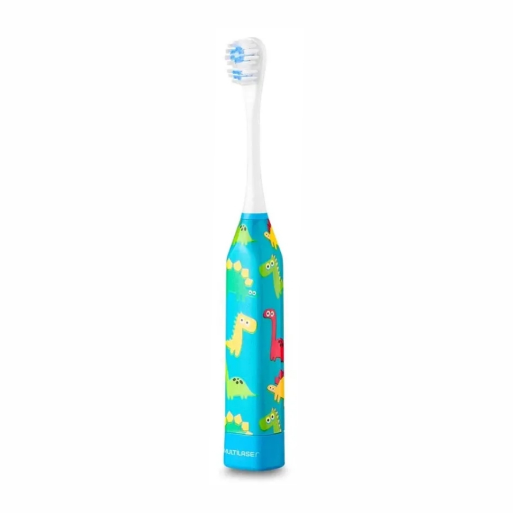 Escova Dental Elétrica Infantil Kids Dinossauro HC080 – Suave, Divertida e 2 Modos de Escovação – Cuidado Completo