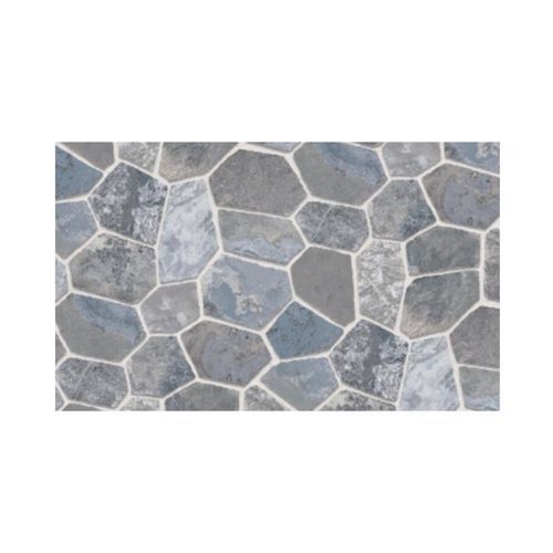 Papel Parede 5 Metros 45 Centimetros PVC Resistente Estampa Pedras Cinzas Moderna