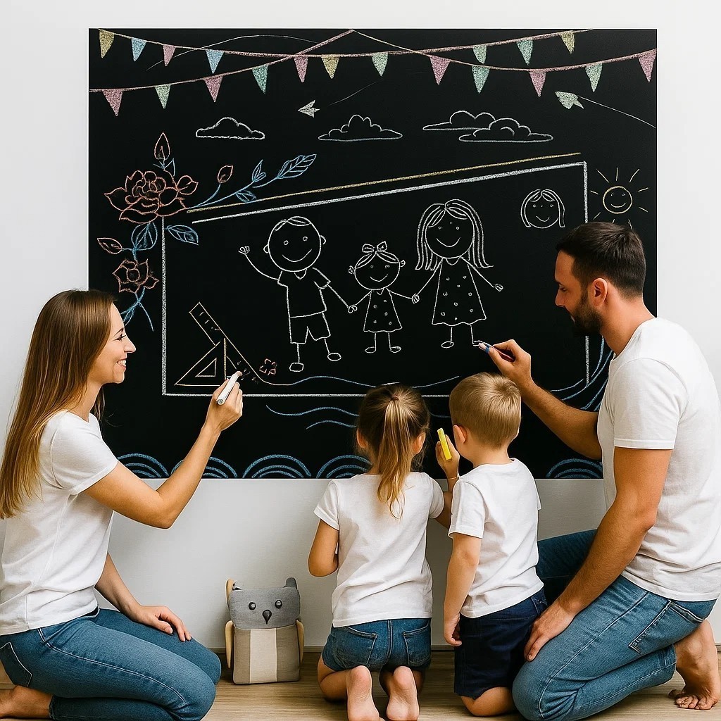 Papel Parede Adesivo PVC Quadro Branco 2 Metros Marcador Infantil Achadinhos