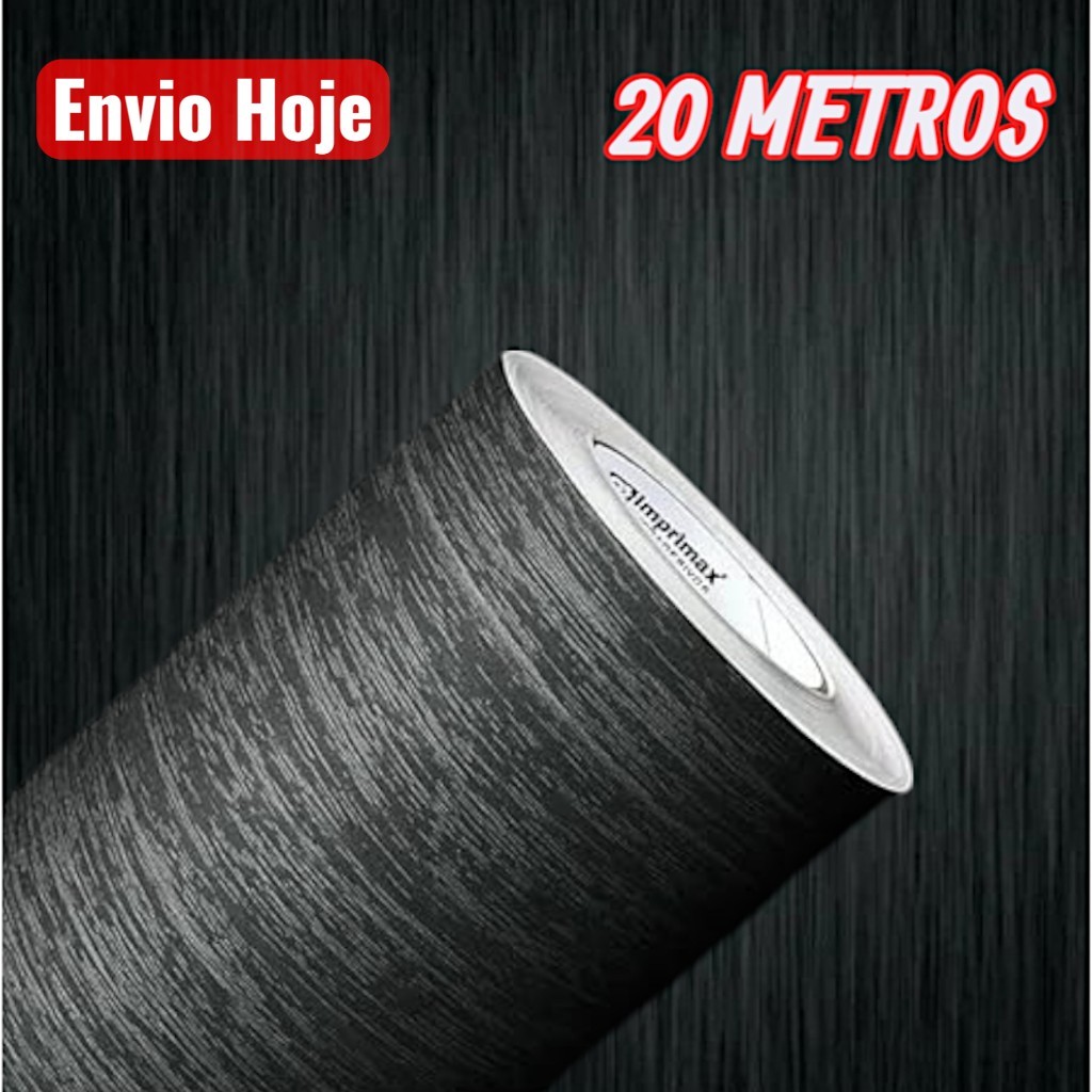 Papel de Parede PVC Adesivo Marmorizado Preto Lavável 5,10 ou 20 metros Fácil aplicação rápida
