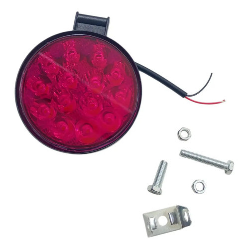Farol De Led Redondo 90mm 14 Leds Bivolt Universal Rosa