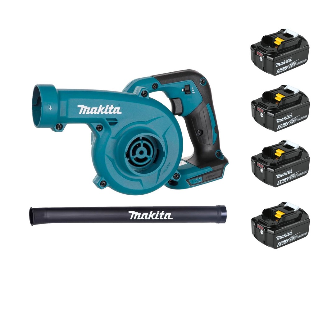Soprador De Folhas A Bateria 18v Dub186z + 04 Bateria BL1850B LI-ION 18V 5Ah Lithium-ion Makita