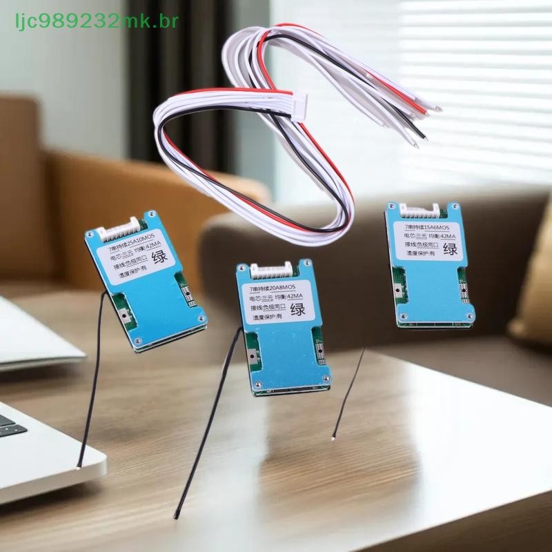 [MYBR] BMS 7S 24V 15A 20A 25A Li-ion Lithium 18650 Bateria Placa De Proteção De Carga Com Temperatura Balanceada Para Eb