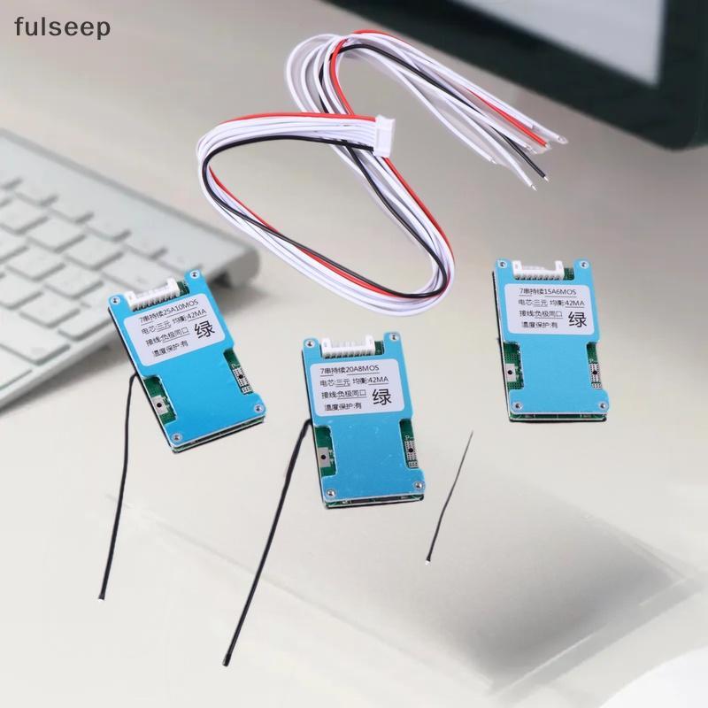 [fulseep] BMS 7S 24V 15A 20A 25A Li-ion Lithium 18650 Bateria Placa De Proteção De Carga Com Temperatura Balanceada Para
