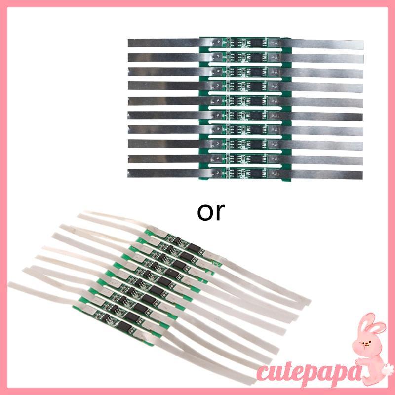 cutepa 10PCS 1S 3A PCB Para Placa Proteção 3 7V Li-Ion Lithium