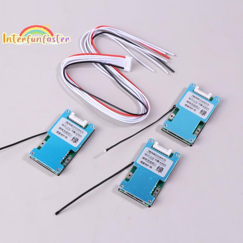 [Interfunfasterb] BMS 7S 24V 15A 20A 25A Li-ion Lithium 18650 Placa De Proteção De Carga De Bateria Com Temperatura Bala