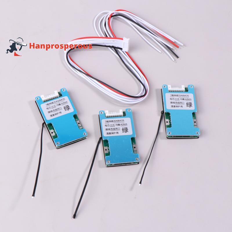 Hanprosperous > BMS 7S 24V 15A 20A 25A Li-ion Lithium 18650 Placa De Proteção De Carga De Bateria Com Temperatura Balanc