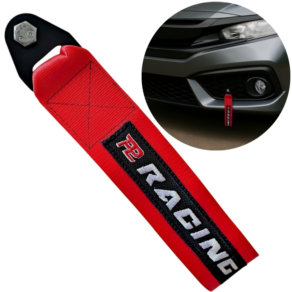 Cinta Reboque Tow Strap Decorativo Esportivo P/ Carro Tuning parafusado universal reforçado