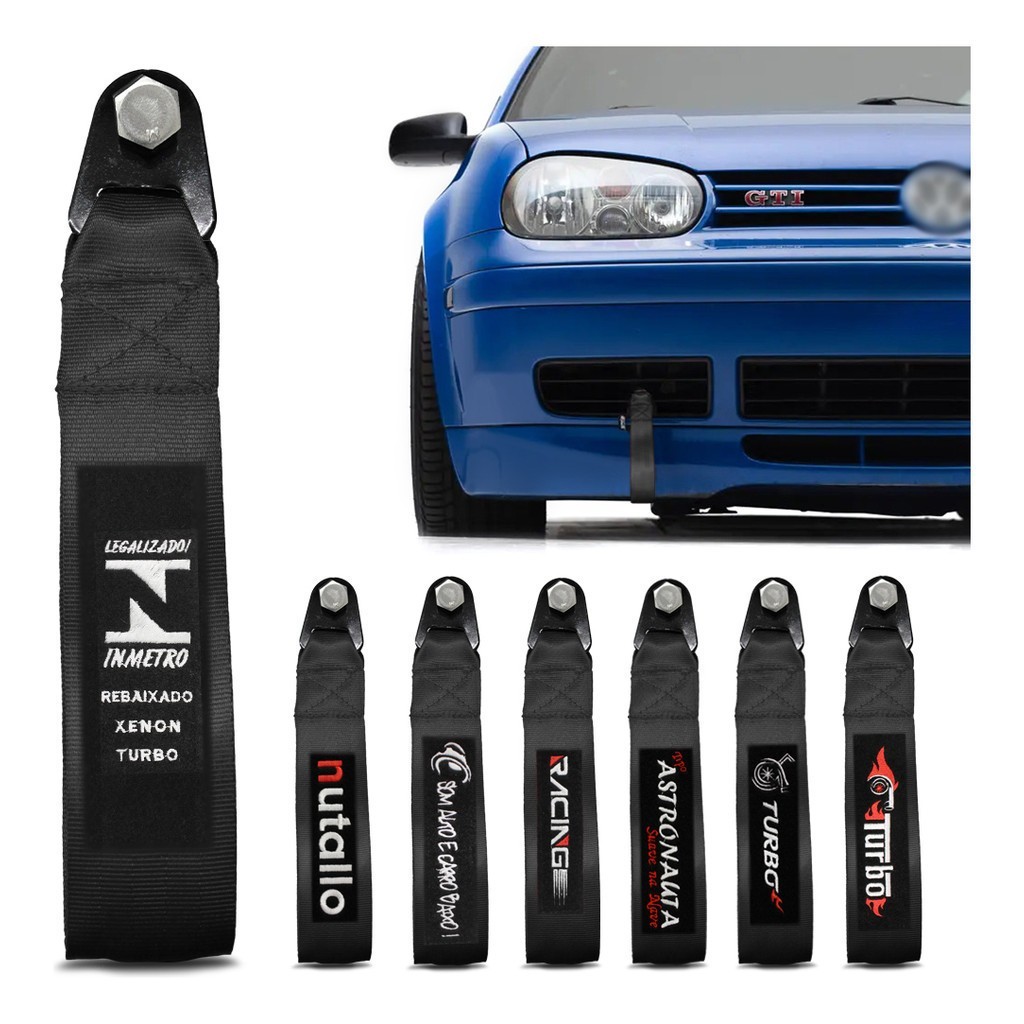 Fita de Reboque Tow Strap Universal Tuning Cinta de Engate com Bordado Esportivo