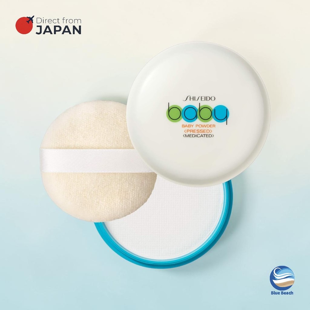 Shiseido Baby Powder Pressed 50g/Talco Medicado/Oxido de Zinco/Assaduras Brotoejas/Japao