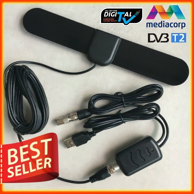 Antena De TV Digital 3.5M Cabo DVB-T2 Plana Ativa