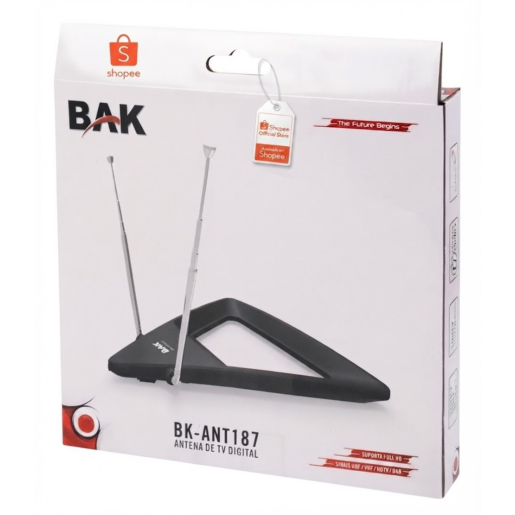 Antena Bak Digital E Analogica Fm Dvb-t Dtt Hdtv Uhf Vhf