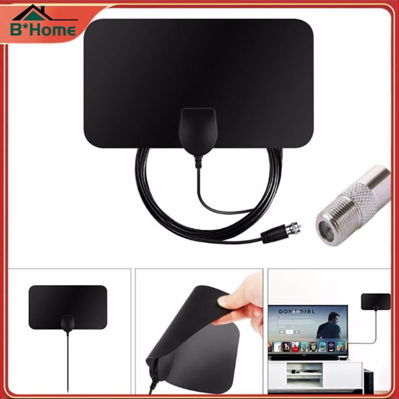 Antena De TV BHTH HDTV DVB-T2 Plana HD Digital Interna Amplificada TVFox De 50 Milhas ~
