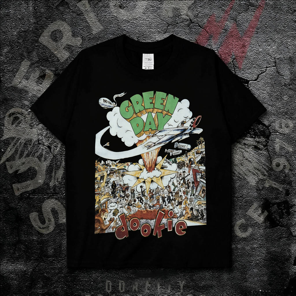 Camiseta Unissex Oversized Plus Size Feminina Masculina Green Day Punk Rock Retrô Vintage Moderna Estilosa Atemporal