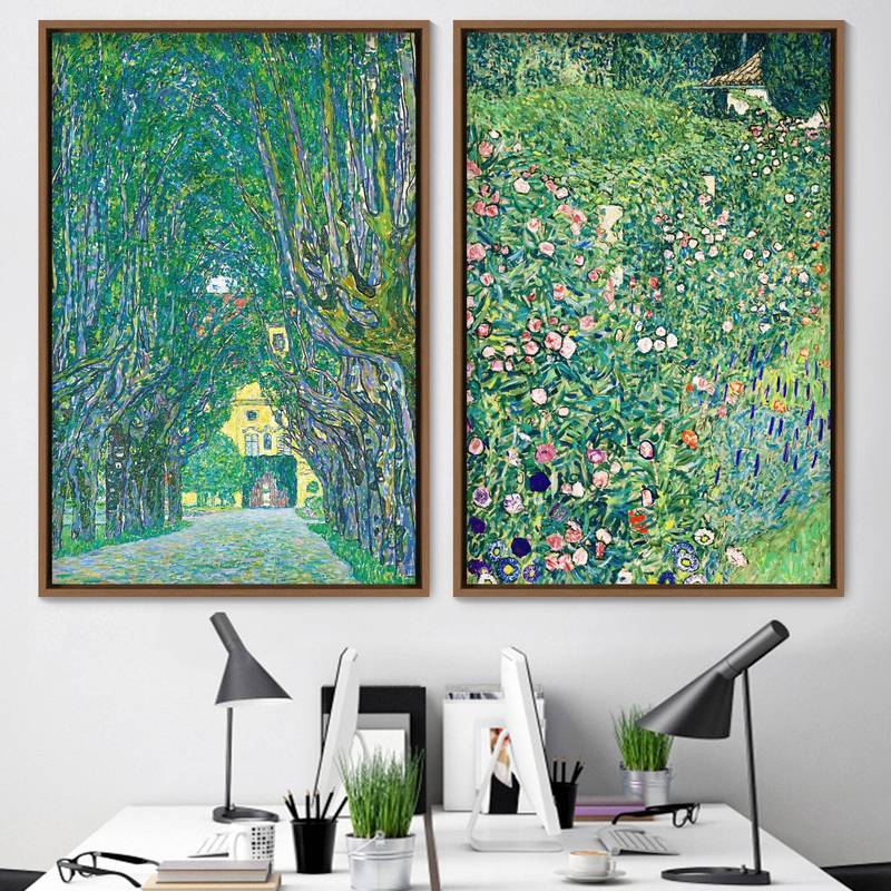 Gustav Klimt Canvas Wall Art poster Canvas ainting Wall Art Famous Art Vintage Art,Green Art Gift Wall Decor