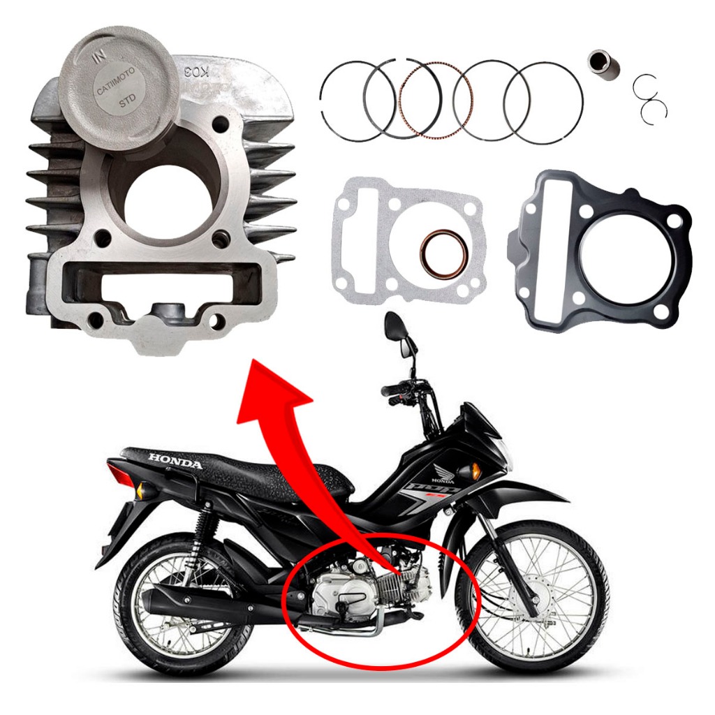 Cilindro Motor Pop 110i Biz 110i 2016 2017 2018 2019 2022