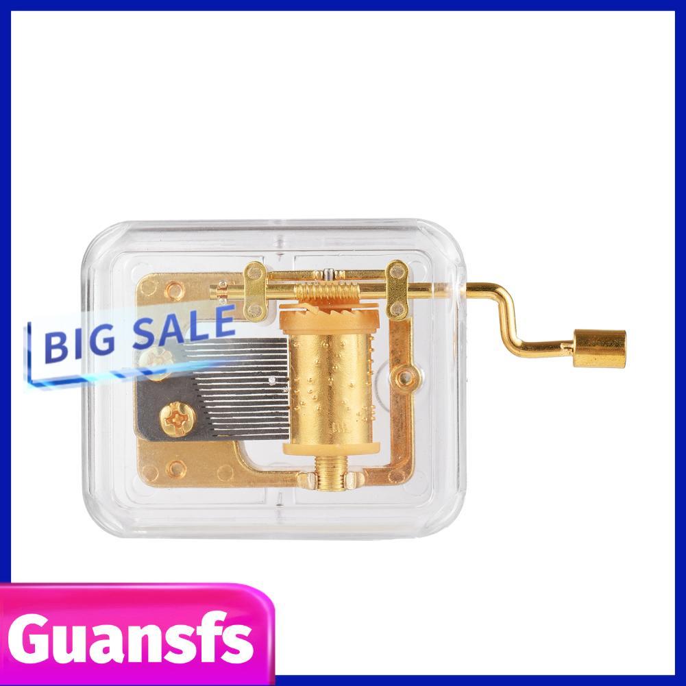 guansfs.br Yinhing Manivela Musicbox Transparent Music Box Mini Musical Craft Ornaments DIY para amigos entes queridos