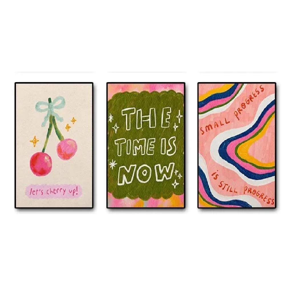 Quadros decorativos Citações Motivacionais Art Painting, Fazendo o Meu Melhor Poster (3 peças)