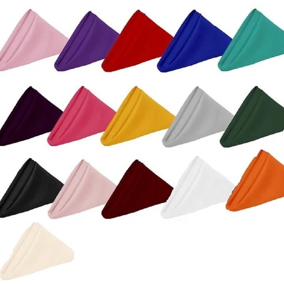 KIT Guardanapos em tecido Oxford Premium - Acabamento em Bainha - Tamanho 35 X 35cm - Várias cores