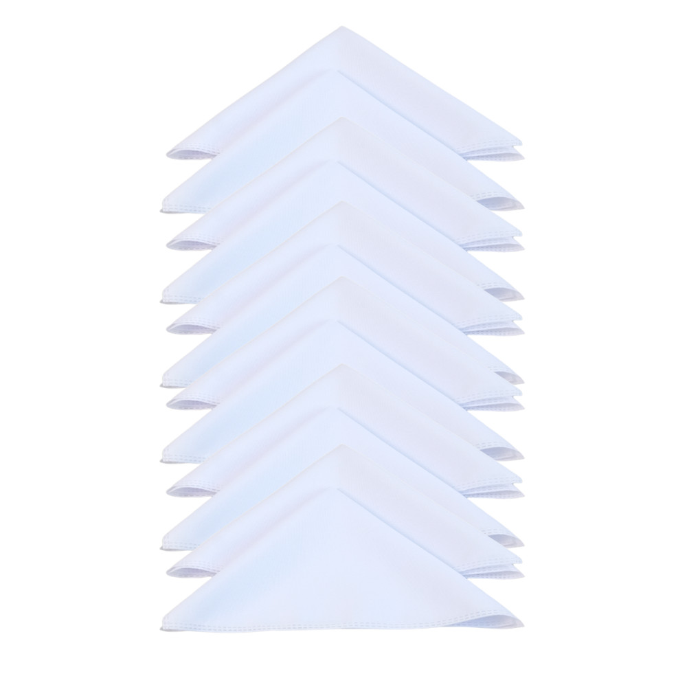 Kit de 12 Guardanapos de Tecido Basic 35cm x 35cm 100% Poliéster Tecido Oxford Liso