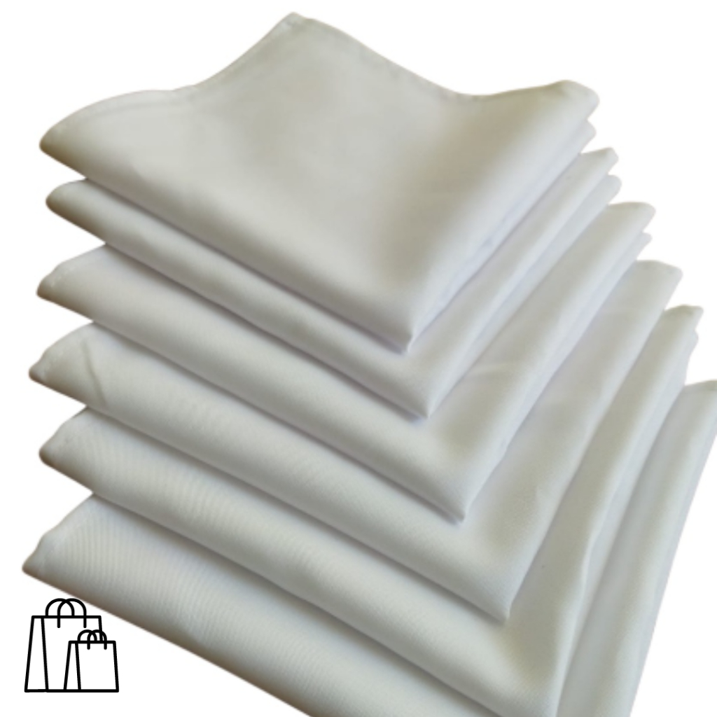 Kit 6 Guardanapos em Oxford 35cm x 35cm Liso Para Mesa Posta de Jantar