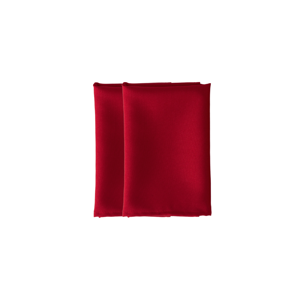 Kit Guardanapos Basic 2 Peças 35cm x 35cm 100% Poliéster Tecido Oxford Vermelho