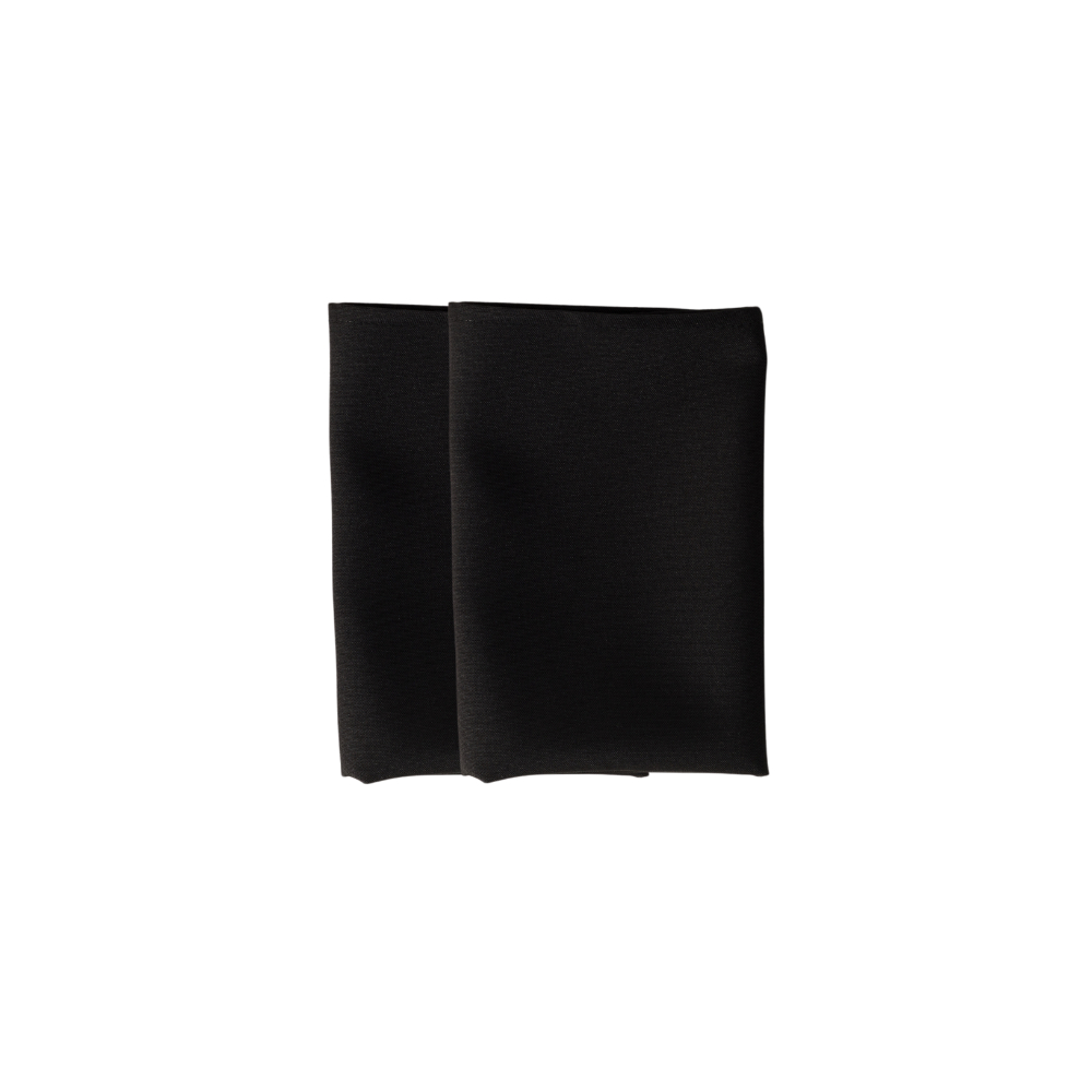 Kit Guardanapos Basic 2 Peças 35cm x 35cm 100% Poliéster Tecido Oxford Preto
