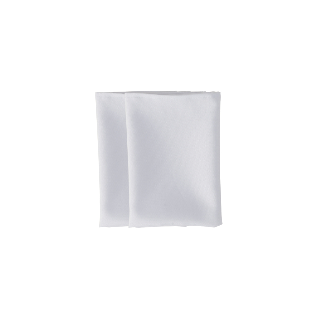 Kit Guardanapos Basic 2 Peças 35cm x 35cm 100% Poliéster Tecido Oxford Branco